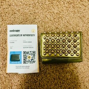 Christian Louboutin Gold Studded Wallet